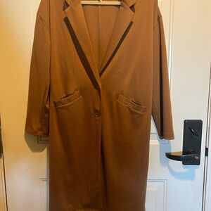 Long Line Soft Blazer in Camel